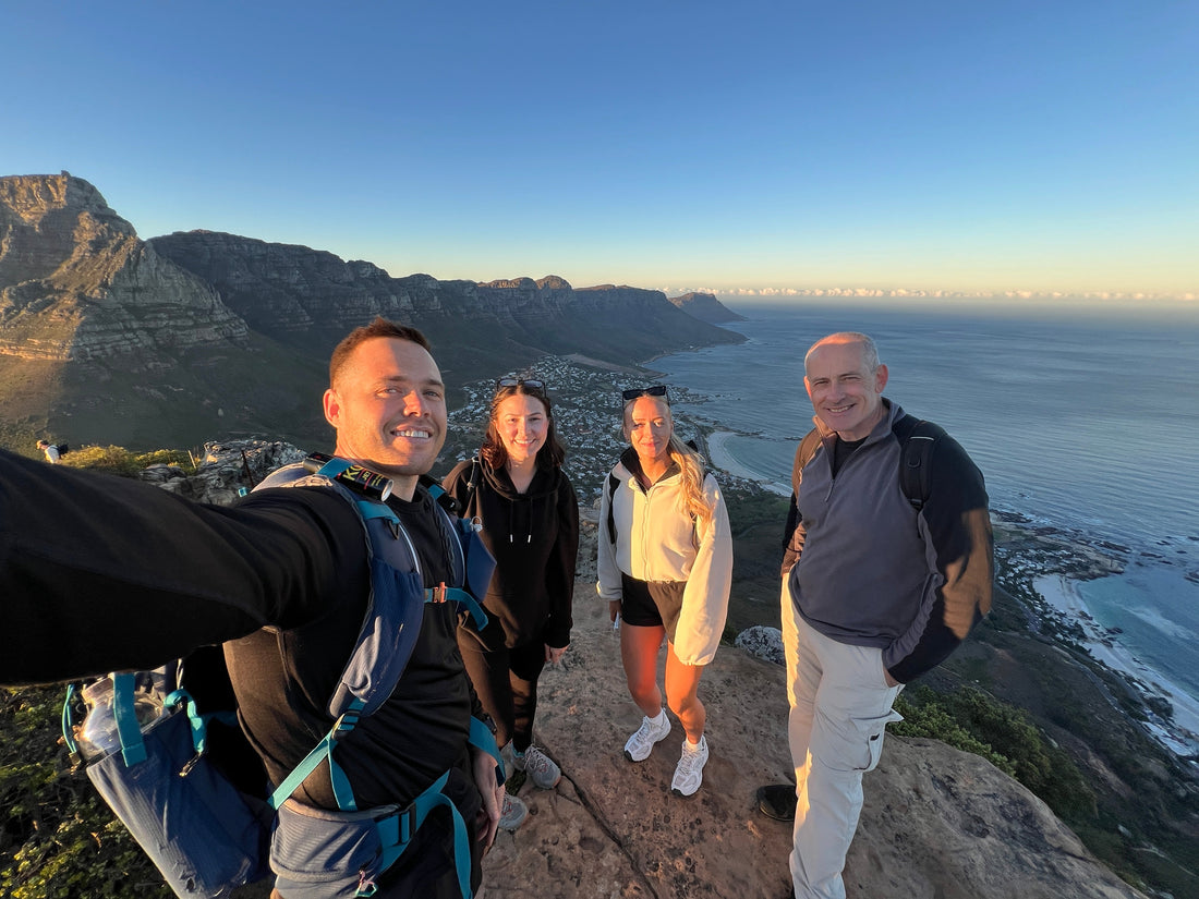 Cape Town at sunrise from Lion's Head peak with Ruminate guides